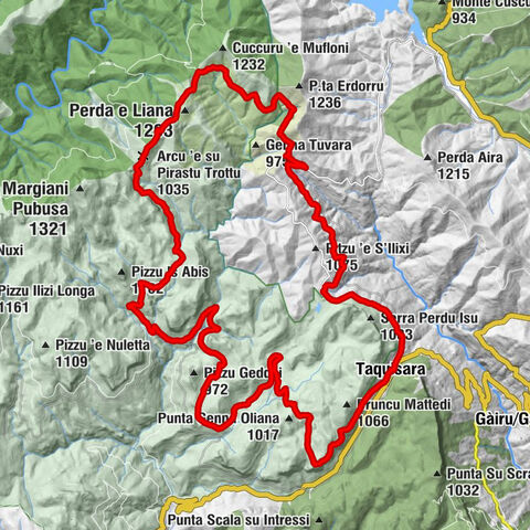 Gairo Taquisara - Taquisara - Genna Orruali - Arcu 'e su Pirastu Trottu