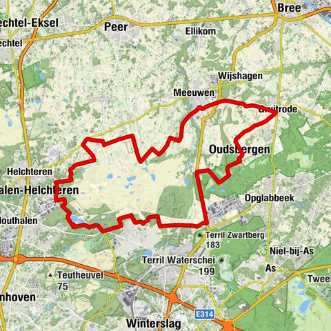 Gruitrode - Sint-Willibrorduskapel - ‘t Schuurke - Sint-Gertrudiskerk