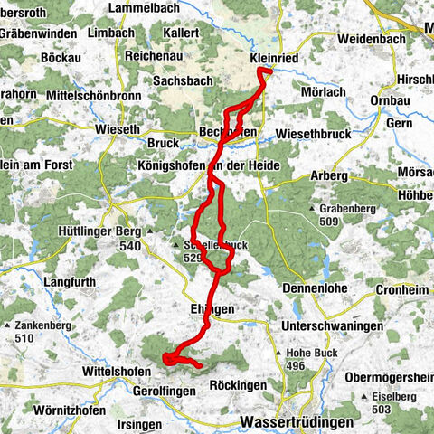 Zum Roten Ochsen - Muckenberg - Höhberg - Hesselberg