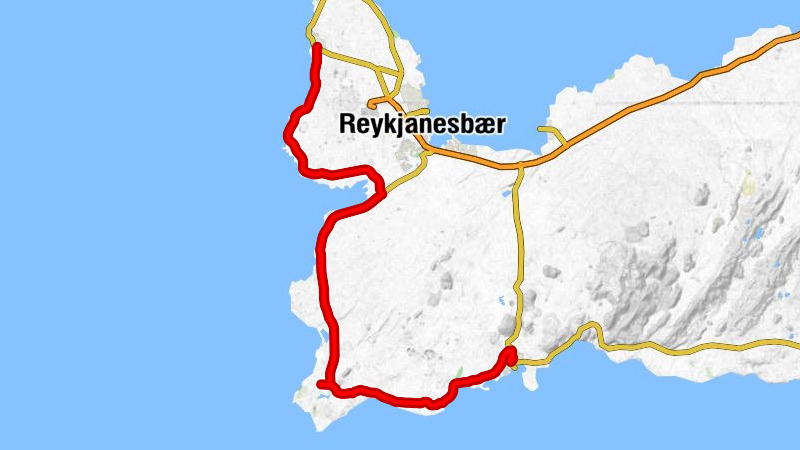 Sandgerði - Gálgaklettur - Grindavík