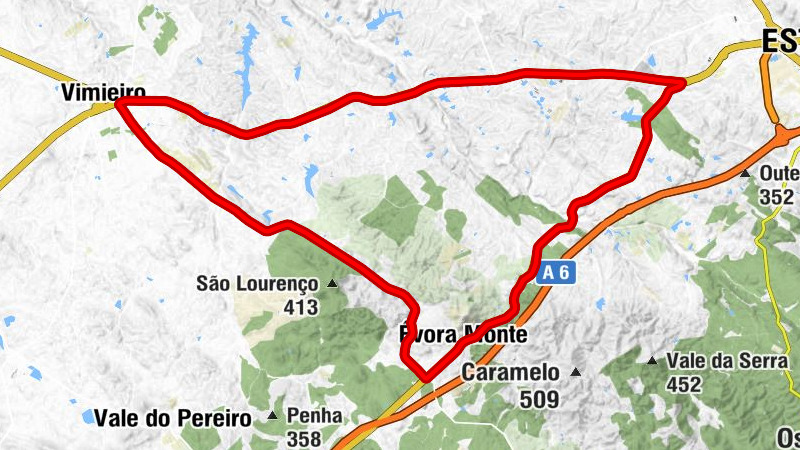 Évora Monte (Santa Maria) - Évora Monte - Bairro Mourique - Ameixial (Santa Vitória e São Bento)