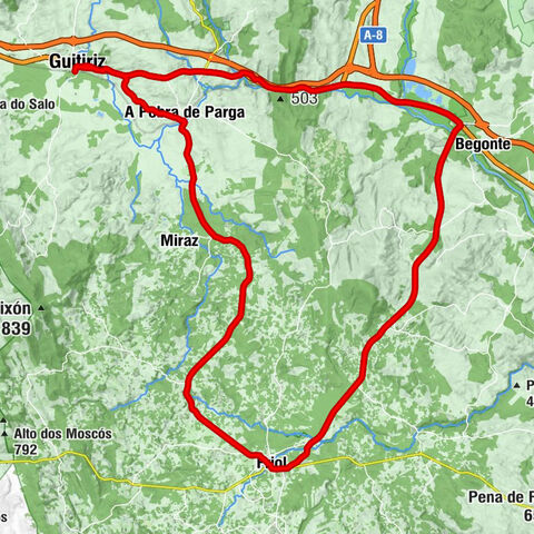 Guitiriz - Igrexa de Santiago de Baamonde - Igrexa de San Paio de Seixón - Ermida de San Roque