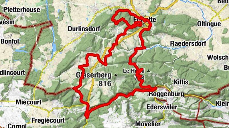 MTB route no. 6 On the trail of the abbey of Lucelle