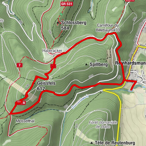 Loop of Geissfels starting from Reinhardsmunster