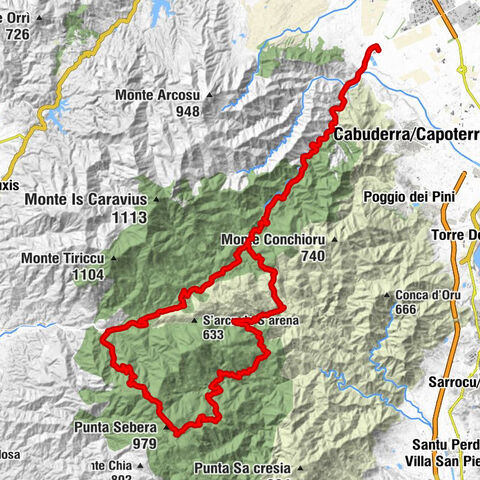 Sarrocu/Sarroch - Medau di Monte Nieddu - S'Arcu de Su Schisorgiu - Assèmini/Assemini
