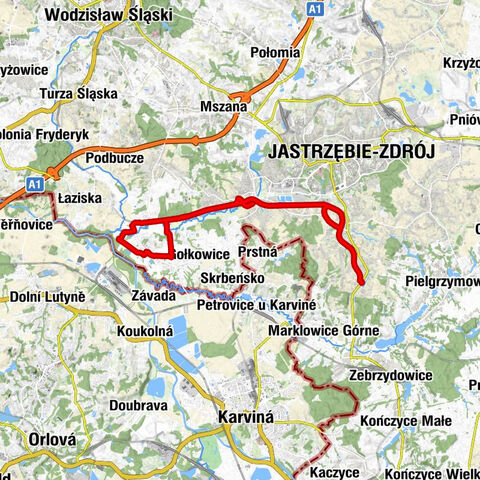 Kaskada - Cisówka - Jastrzębie-Zdrój - Kaplica św. Jana Nepomucena