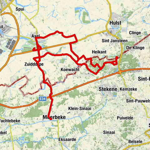 Moerbeke - Kruisstraat - Polderhuis - Rode Sluis