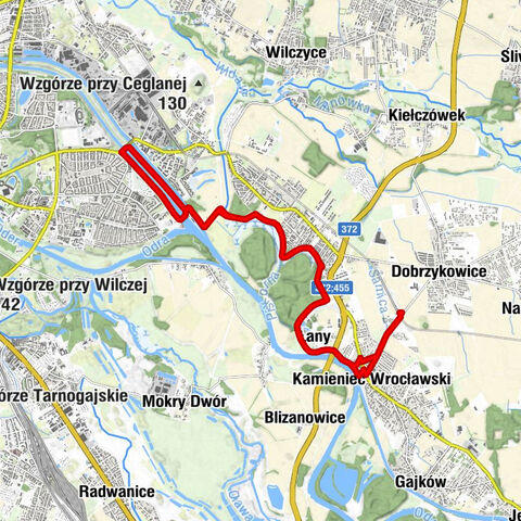 Kamieniec Wrocławski - Łany - Wrocław