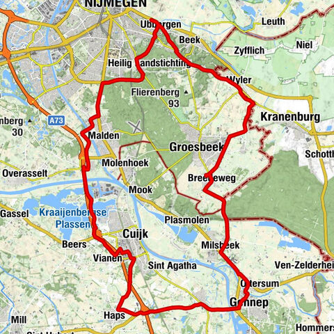 Groesbeek - Hanenberg - Sterrenberg - Breedeweg