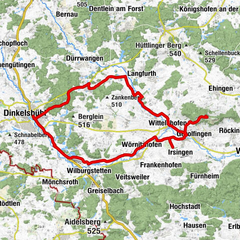 Dinkelsbühl - St. Nikolaus - Hesselberg - Achtelbuck
