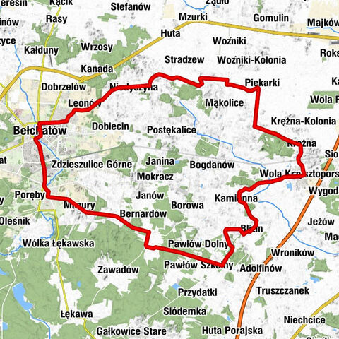 Bełchatów - Kościół pw. Najświętszego Serca Pana Jezusa - Kościół pw. Matki Bożej Królowej Polski - Kościół Wszystkich Świętych