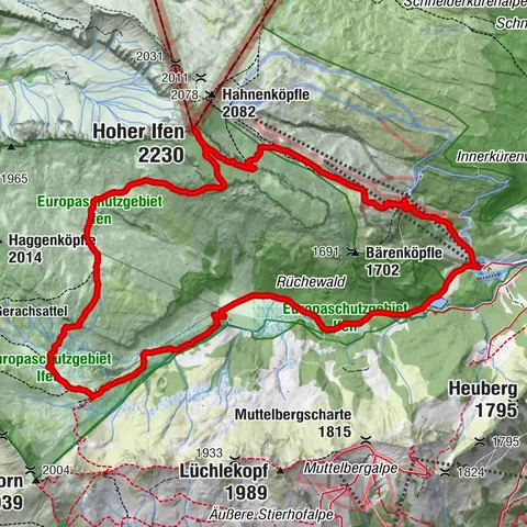 Mountain tour over the Hoher Ifen