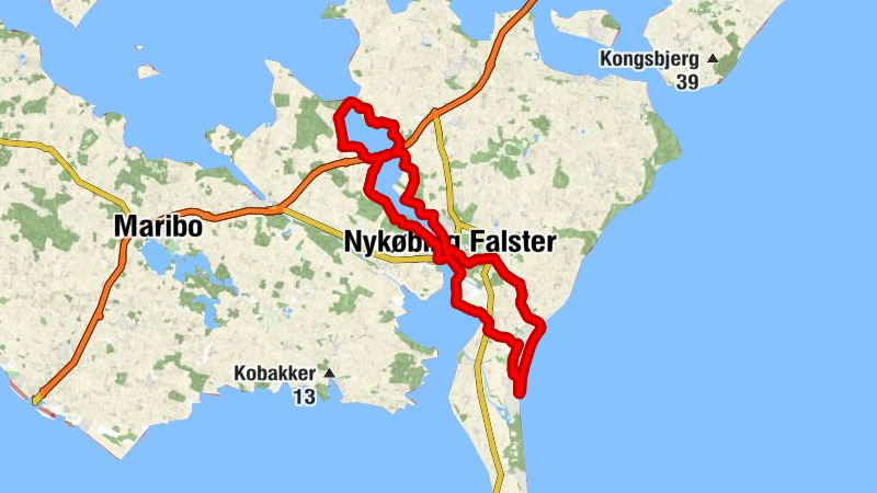 Nykøbing Strandhuse - Marielyst - Sildestrup - Nykøbing Falster