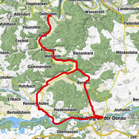 Dollnstein - Groppenhof - Maria-Hilf-Kapelle - Neuburg an der Donau