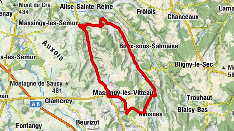 Vitteaux - Relais de la Route Blanche - Église Saint-André - Avosnes
