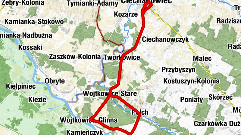 Kościół pw. Trójcy Przenajświętszej - Ciechanowiec - Cerkiew Wniebowstąpienia Pańskiego - Kaplica szpitalna