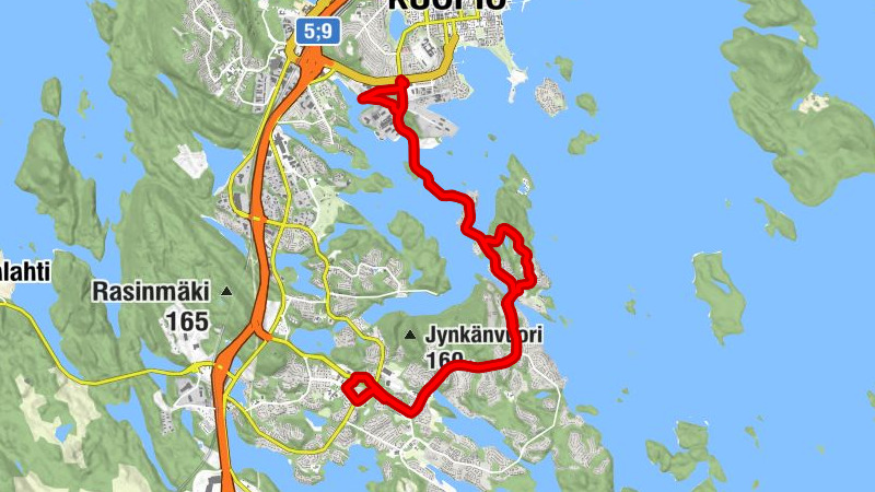 Kuopio - Käränkä - Lehtoniemi - Kuopion Lounasravintola Silta