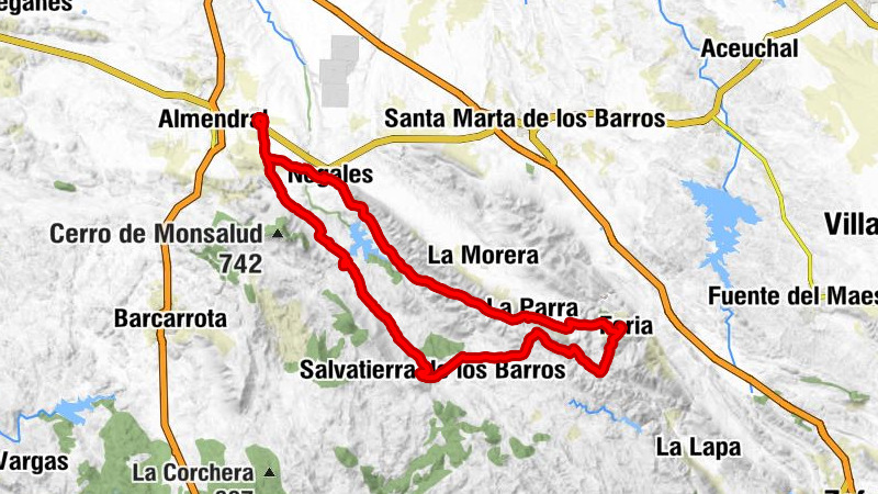 Torre de Miguel Sesmero - Nogales - Cabezo de la Fuente - La Parra