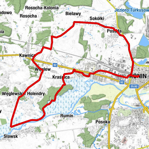 Konin - Młynki Kraśnickie - Kraśnica