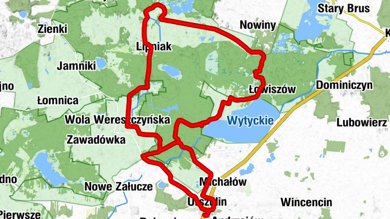 Aleksandrówka - Brzozowo - Urszulin - Wiązowiec
