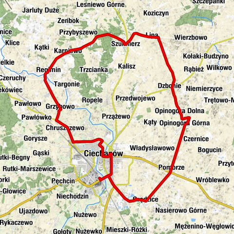 Ciechanów - Krubin - Grędzice - Osiedle XL-lecia