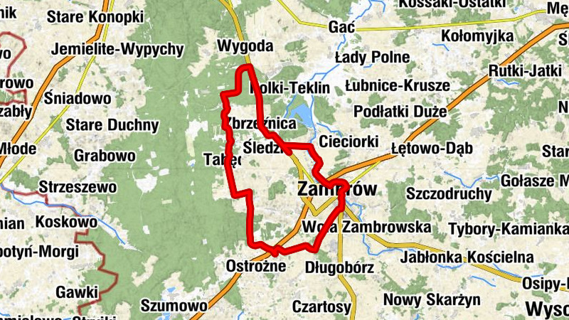 Osiedle  Północne - Zambrów - Pruszki-Jabłoń - Nagórki-Jabłoń