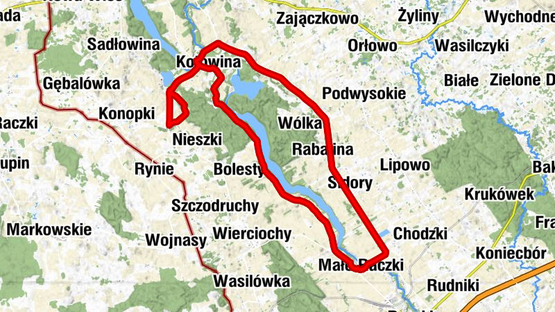 Karasiewo - Kotowina - Ruda - Nowy Dwór