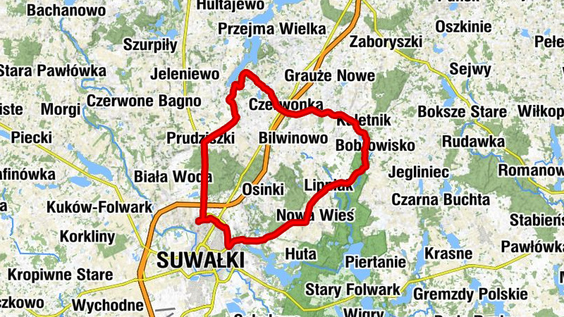 Suwałki - Prudziszki - Suchodoły - Osiedle Daszyńskiego