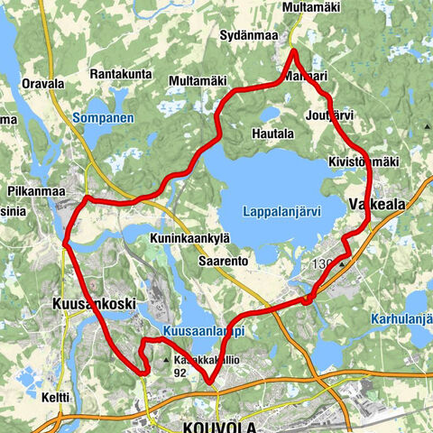 Mäyränkorpi - Kouvola - Kuusankoski - Valkeala