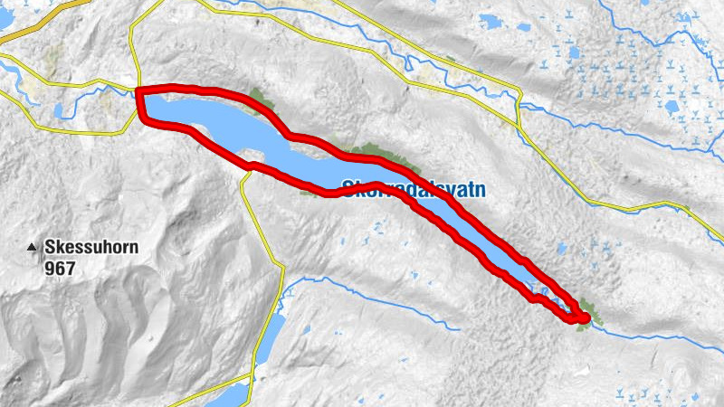Skorradalshreppur - Vatnsendahlíð - Kvíafoss - Kjúkufoss