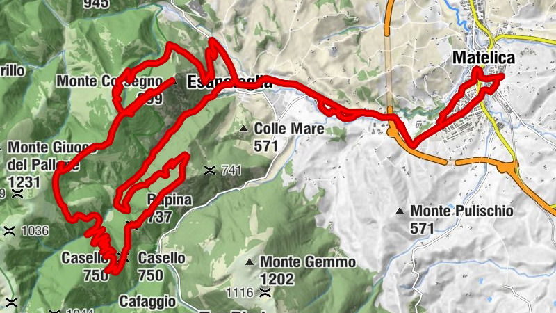 Matelica - Monte Corsegno - Monte Cavallo - Monte La Costa