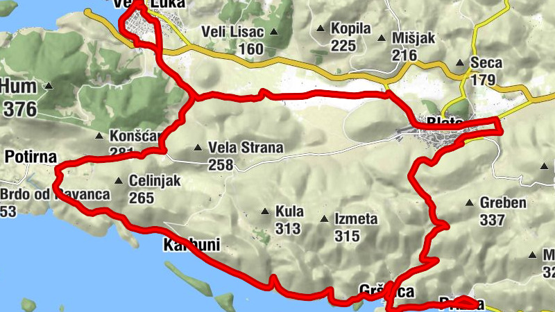 Vela Luka - Konoba Zvirinovik - Grščica - crkva Gospe od Zdravlja