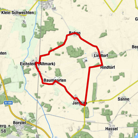 Baumgarten - Jarchau - Rindtorf - Lindtorf