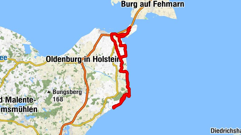Kellenhusen - Kellenhusen (Ostsee) - Dahme - Achtern Diek