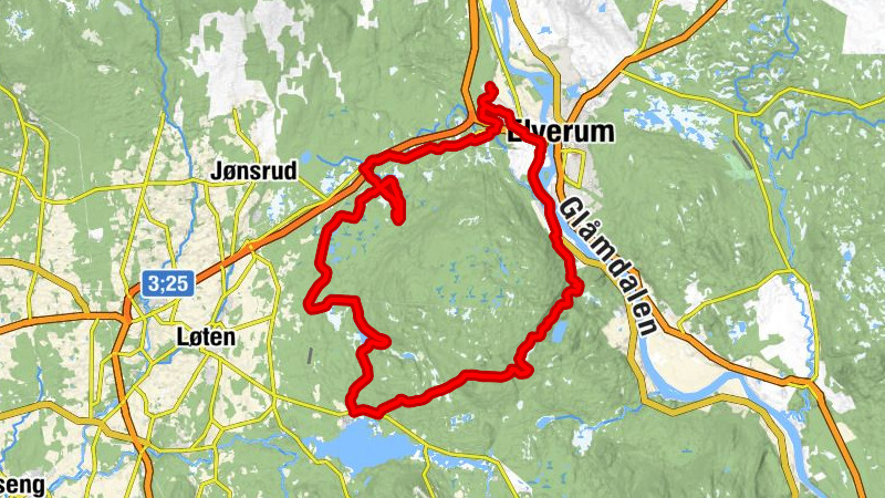 Slåttmyrbakken - Østerdalsporten - Midtskogen - Elverum