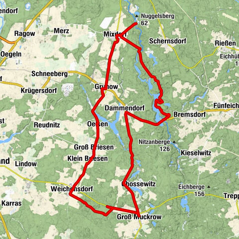 Groß Muckrow - Dammendorf - Schlaubeperle - Dorfkirche Mixdorf