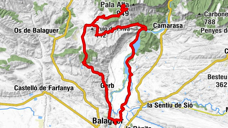 Balaguer - Collada de Llorenç - Santa Maria - Sant Domènec