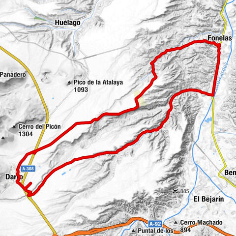 Darro - Fonelas - Belerda - Guadix