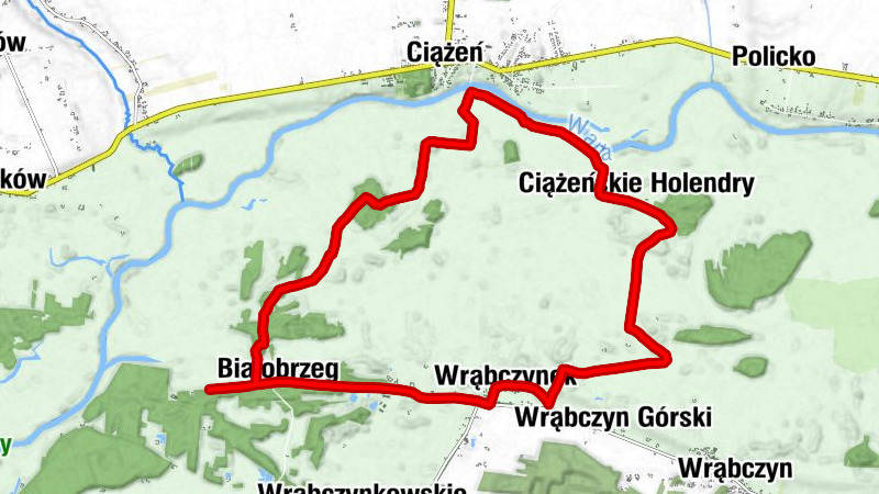 Białobrzeg - Ciążeń - Ciążeńskie Holendry - Wrąbczynek
