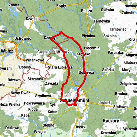 Piła Główna - Kaplica pw. Świętego Rafała Kalinowskiego - Kościół pw. Świętego Huberta - Kościół pw. Matki Bożej Częstochowskiej