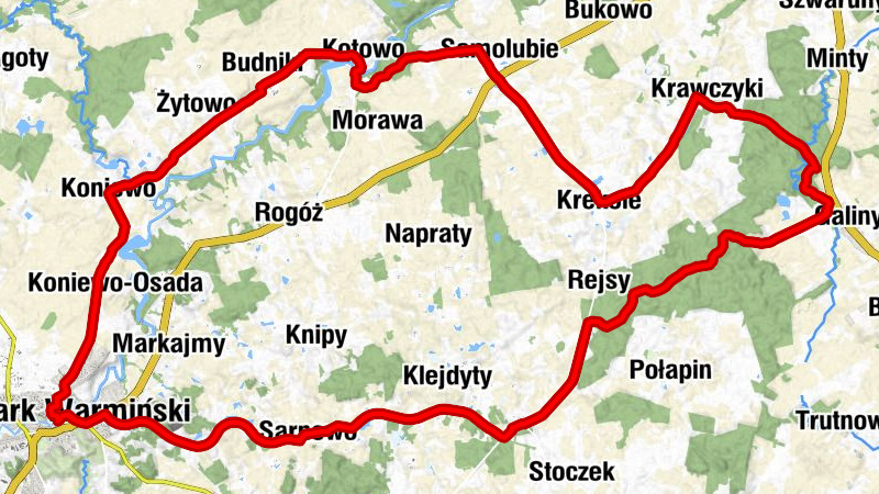 Galiny - Kaplica szpitalna - Kościół pw. Świętego Andrzeja Boboli - Kaplica pw. Matki Boskiej Bolesnej