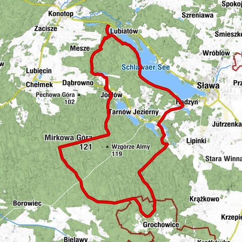 powiat nowosolski - Jeziorna - Mirkowa Góra - Józefów