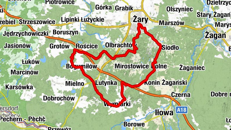 Żary - Kopa Żarska - Góra Żarska