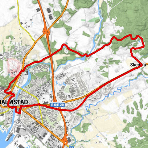 Halmstad C - Halmstad - Tegelbruket - Sperlingsholms kyrka