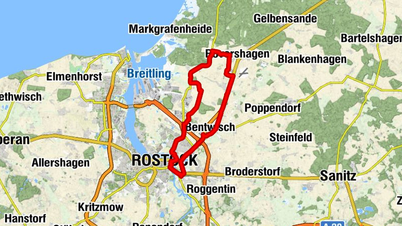 Weißes Kreuz - Rostock - Cafe Cordula - Dorfkirche Bentwisch