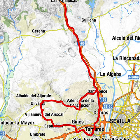 Villanueva del Ariscal y Olivares - Ermita de Guía - Cerro de El Carambolo - Parroquia de San Isidoro del Campo