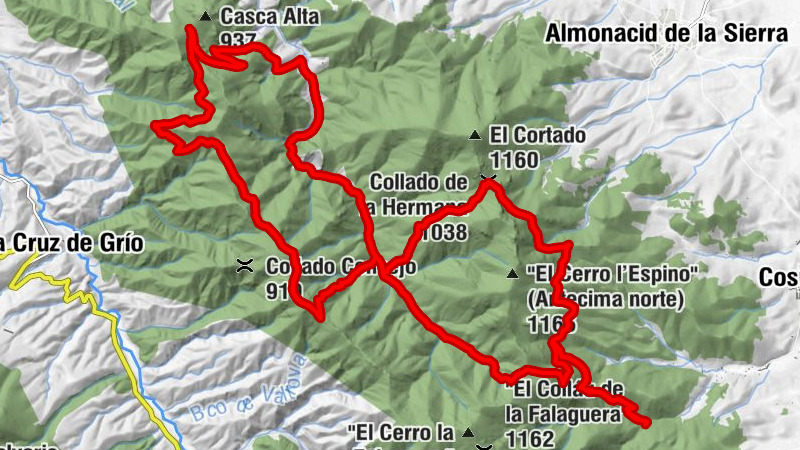 Mirador de "la Solana la Casa" - "El Colladico la Granadina" - Collado de la Hermana - "El Colláu de Luquetes"