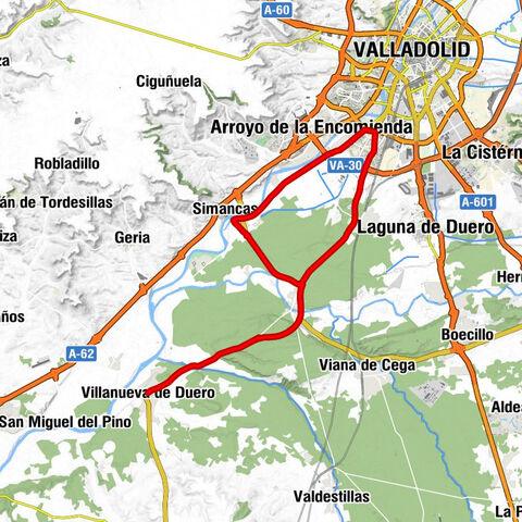 Villanueva de Duero - Simancas - Arroyo de la Encomienda - Valladolid