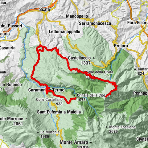 Colle Castellano - Colle della Civita - Rifugio Bruno Pomilio - La Maielletta