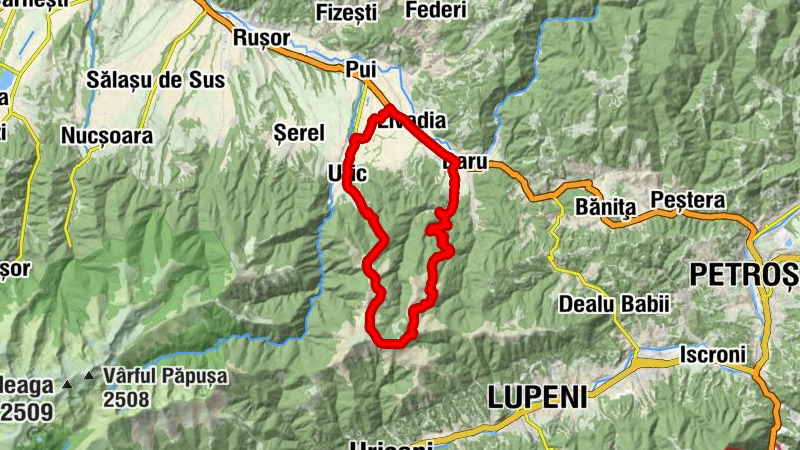 Hobița - Biserica Ortodoxă Română Râu Bărbat - Biserica Ortodoxă Română Baru - Refugiul Tulișa